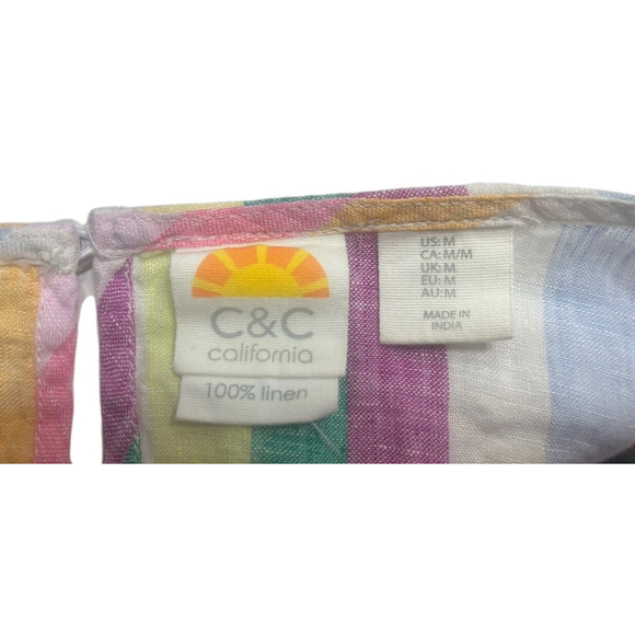 C&C California Women’s Short Sleeve Striped Blouse. Size M. - Picture 3 of 3